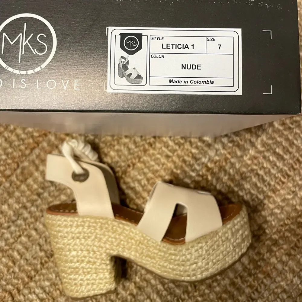 White Platform Wedges - Picture 6 of 8